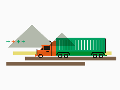 18 Wheeler illustration semi truck vector art vector illustration