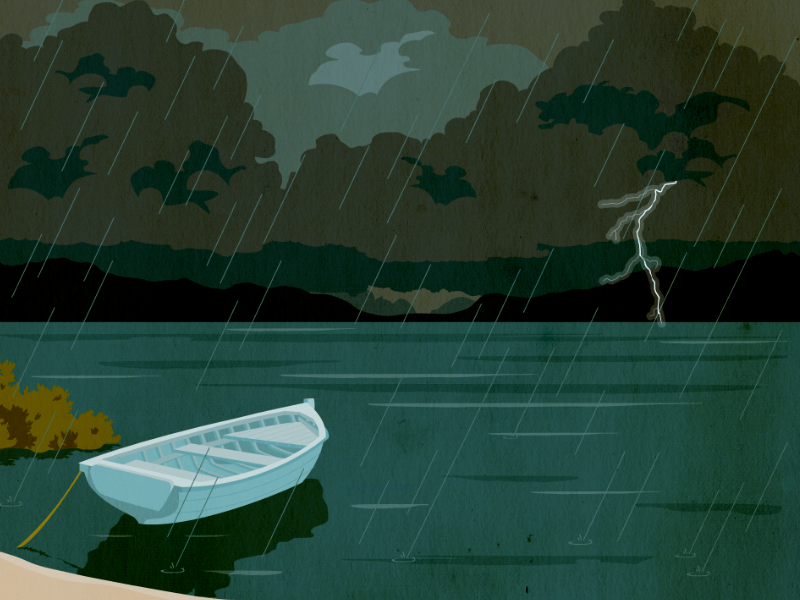 Old Boat in the Storm by Michael Ernst on Dribbble