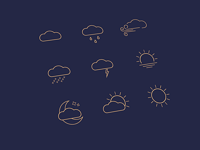 Weather Ui Icons cloud gold icon israel light sun ui ux weather