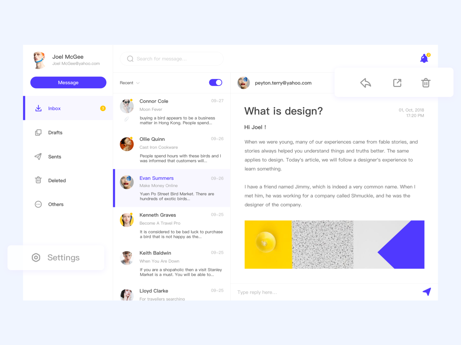 Inbox Interface by Ss on Dribbble