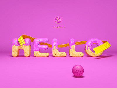 Good night, Dribbble chocolate dribbble font food hello pink