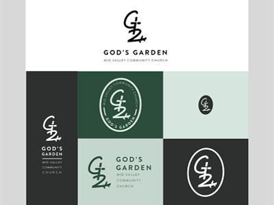 God's Garden Logo System bold logo branding church logo concept logo conceptlogo design design system icon design logo logo project logo system logo work logodesign logos modern logo youth group