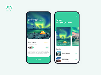 travel app design ui