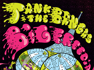 Tank and The Bangas & Big Freedia big freedia concert poster funkadellic illustration music new orleans p funk parliament pedro bell poster poster art poster design rock and roll rock poster tank the bangas vector