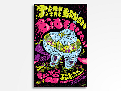 Tank and The Bangas & Big Freedia asstronauts astronaut big freedia bounce concert poster eyeball funkadellic gig poster illustration music new orleans p funk pedro bell poster poster art poster design rock poster tank and the bangas twerk vector