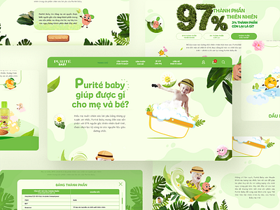 About us page | Website Purité Baby advertising baby baby shower branding bubble discovery fun illustration imagination ingredient interface kid moment natural stories ui uiux valueable website website design
