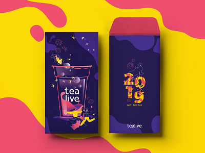 LUCKY MONEY 2019 bubble tea character character design color design flat design fresh fruit funny or die happy new year 2019 illustration infographic design liquid design liquid shape lucky money lunar new year new year 2019 packaging packagingdesign vector