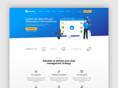 New Dataddo Homepage design homepage redesign website