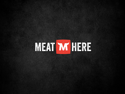 Meat Here Company Logo company company branding corporate identity jerky logo meat