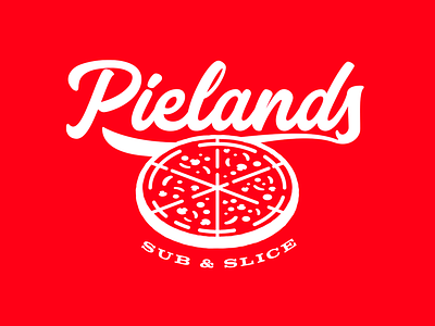Pielands branding logo design pizza restaurant web design