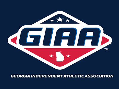 GIAA badge diamond georgia sports branding sports logo state