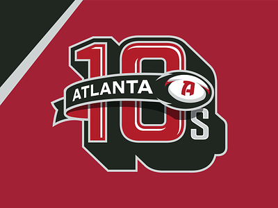 Rugby ATL - Atlanta 10s Tournament 10 atlanta banner design event branding football logo ribbon rugby sports logo