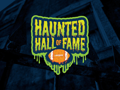 Haunted Hall of Fame college football hall of fame football halloween sports logo