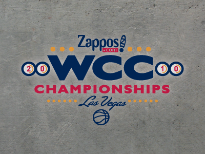WCC Tournament basketball college event sports logo tournament