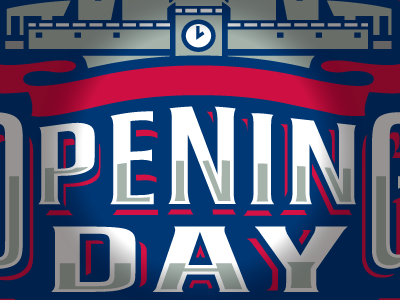 Opening Day baseball sports logos