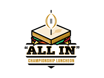 All In Luncheon logo sandwich