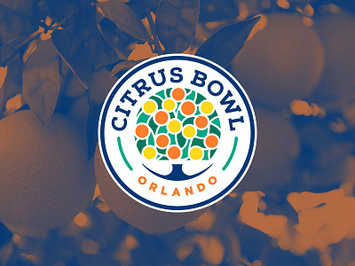 Citrus Bowl citrus bowl college sports florida fruit logo design orlando sports logo