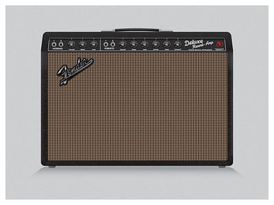 Fender Deluxe Reverb amp amplifier deluxe fender guitar illustration reverb