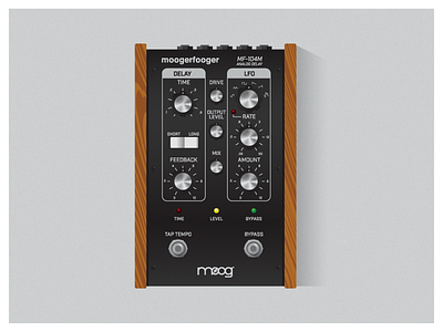 Moog MF-104M Analog Delay analog delay delay effects guitar pedal illustration moog