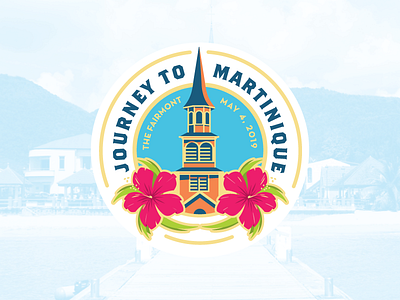 Journey to Martinique church event logo illustration martinique