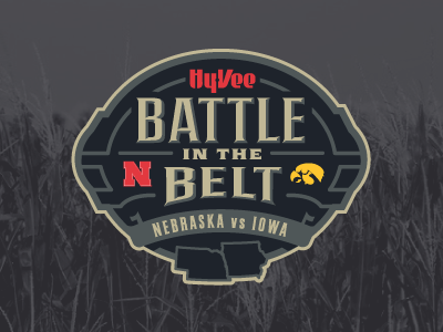 Battle in the Belt college sports iowa logos nebraska