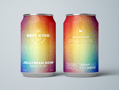Jellybean Row Cider Can Design candesign lowpoly package design packagedesign packaging design vector