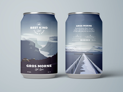 Gros Morne Light Lager Beer Can Design