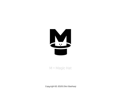 Dual Meaning Logo "M" + Magic Hat dual meaning graphic design logo logo design logo design concept negative logo vector