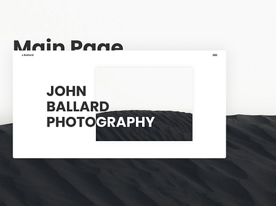 Photographer Portfolio Website Concept clean ui concept design minimal photographer portfolio ui webdesign