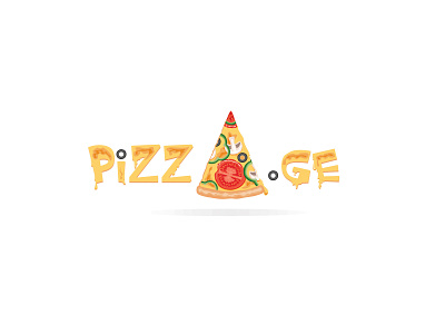 PizzA.ge branding design illustration logo typography vector web