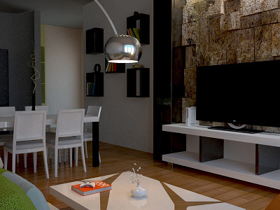 Living room 3d max design interior design photoshop v ray