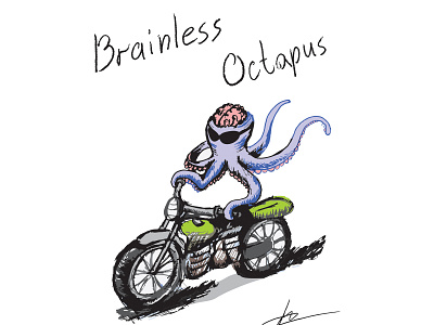 Brainless Octopus design illustration photoshop vector