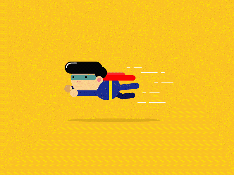 Superman after effect design gif illustration vector