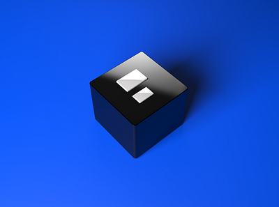 P2 logo cube 3d c4d logo