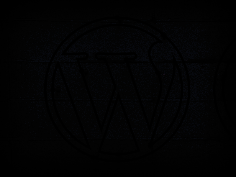 WordPress logo Neon