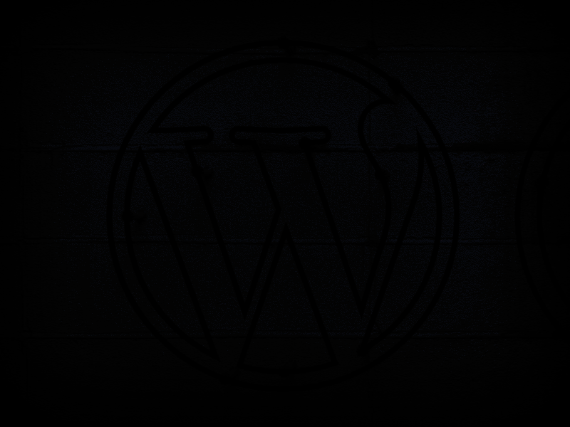 WordPress logo Neon cinema 4d c4d logo 3d neon light neon