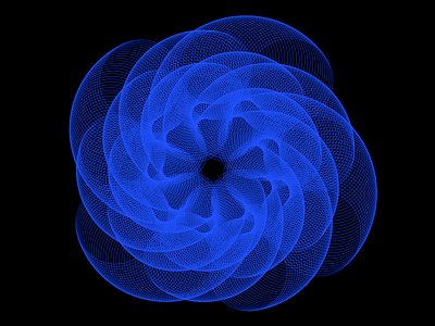 Blue Circles computational art drawbot illustration python
