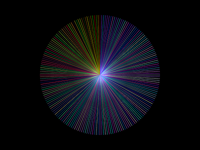 Line Circle rainbow computational art drawbot python vector