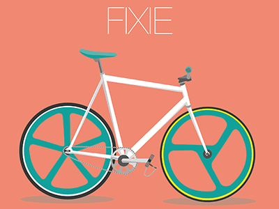 Fixed bike fixed gear fixie illustrator marc scherlin
