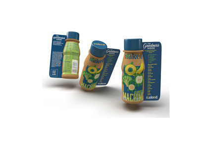 Naked Juice eco-bottle 3d design branding eco friendly graphicdesign green machine naked juice packaging design paper water bottle
