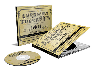 aversion therapy - snakeoil band art cd design jewel case medicine show packaging snake oil