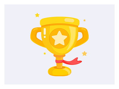 Trophy cartoon design icon