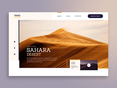 Sahara Tour Web-site concept adventure africa concept desert discover explore sahara sand site tour travel ui web