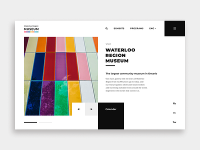 Waterloo Region Museum Web-site concept brightly canada concept design museum site ui waterloo web