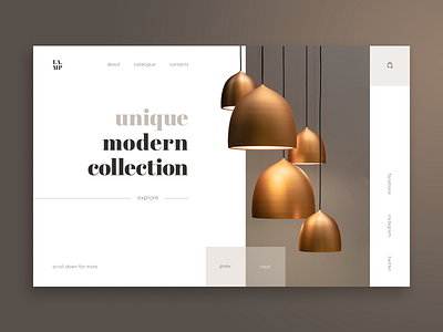 Lamps store Web-site concept