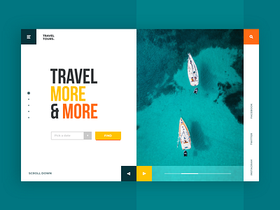 Sea Travel Tour Web-site concept