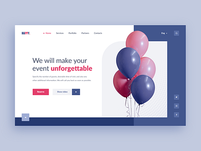 Organization of celebrations. Web-site concept