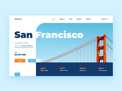 San Francisco Travel Tours Web-site concept