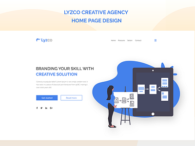 Creative agency home page design app landing page creative creative agecy design ui ux designer web web design webdesign