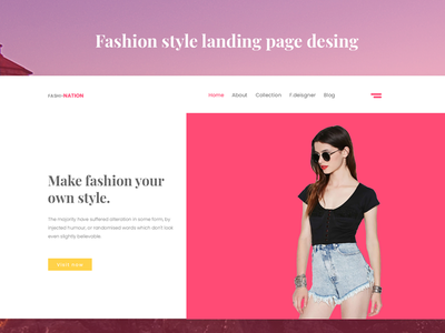 Fashion style home page by Tanvir Hossain Emudar on Dribbble